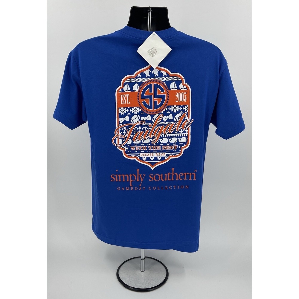 NWT Simply Southern Royal Tailgate w/ The Best Cotton Tee Size Gators Medium